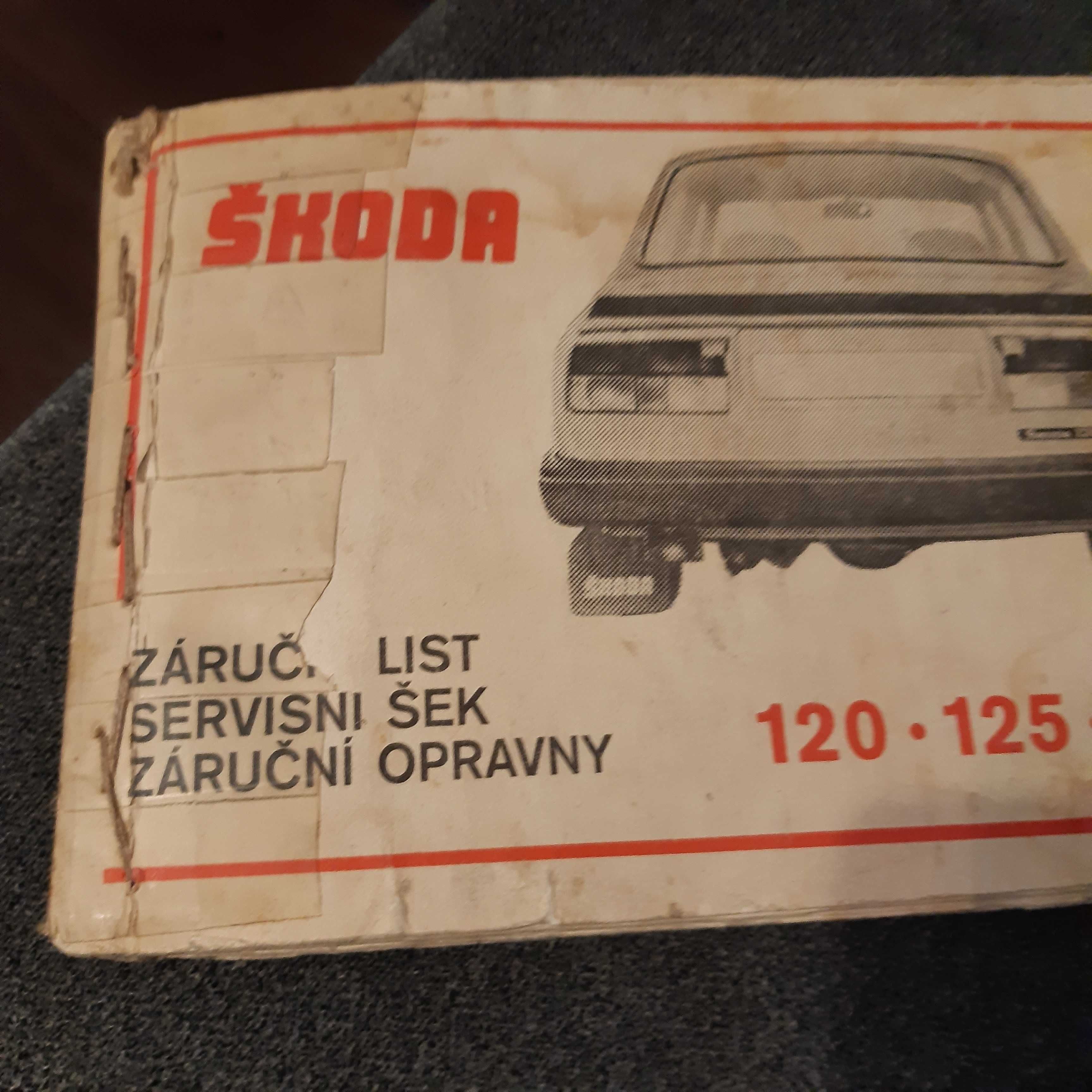 książka instrukcja obsługi konserwacji Skoda 120,125,135