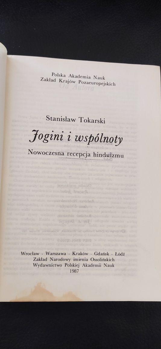 "Jogini i wspolnoty. Nowoczesna recepcja hinduizmu" Stanisław Tokarski