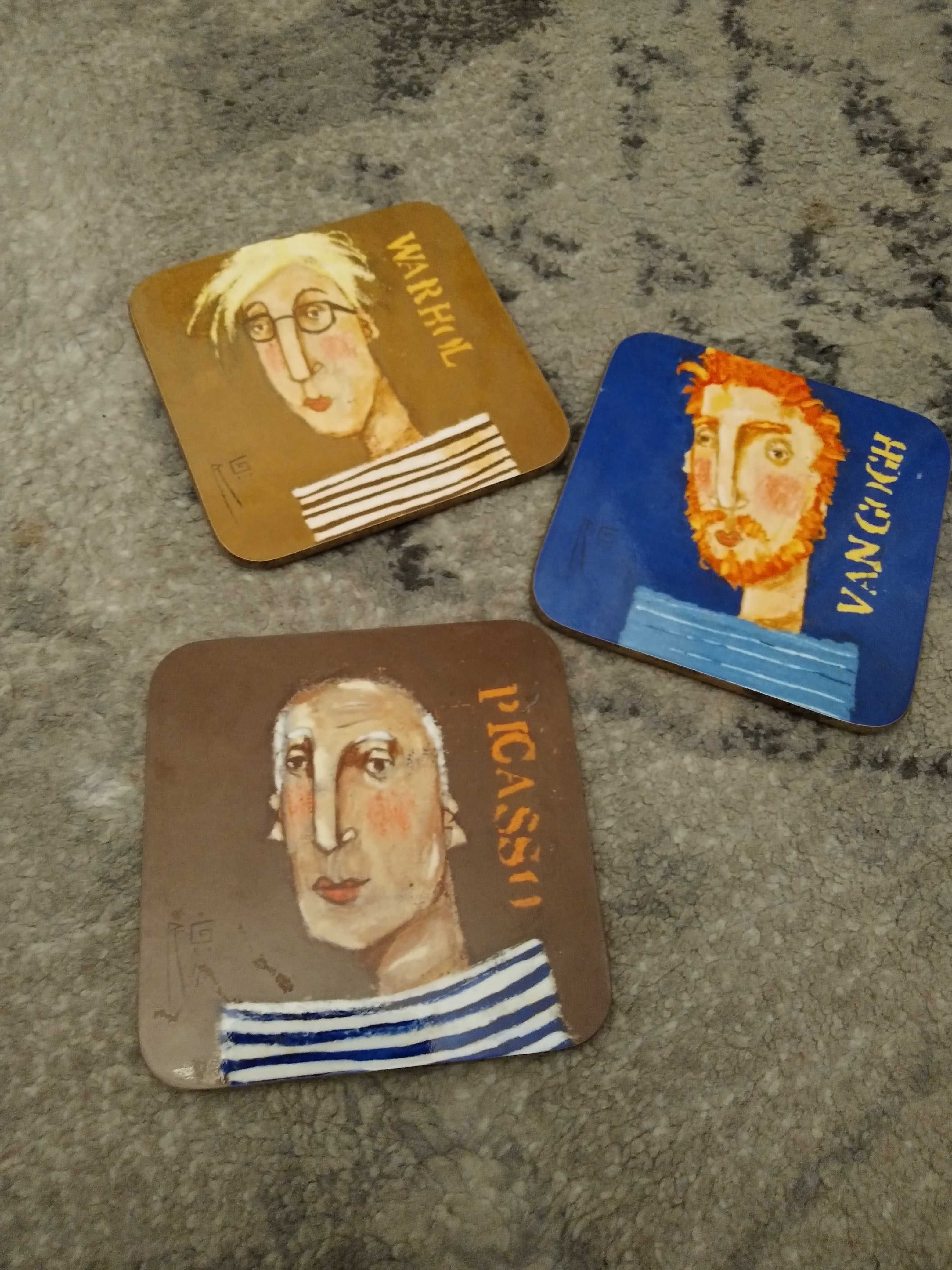 Wielcy malarze  -dwie podkładki  Van Gogh Warhol