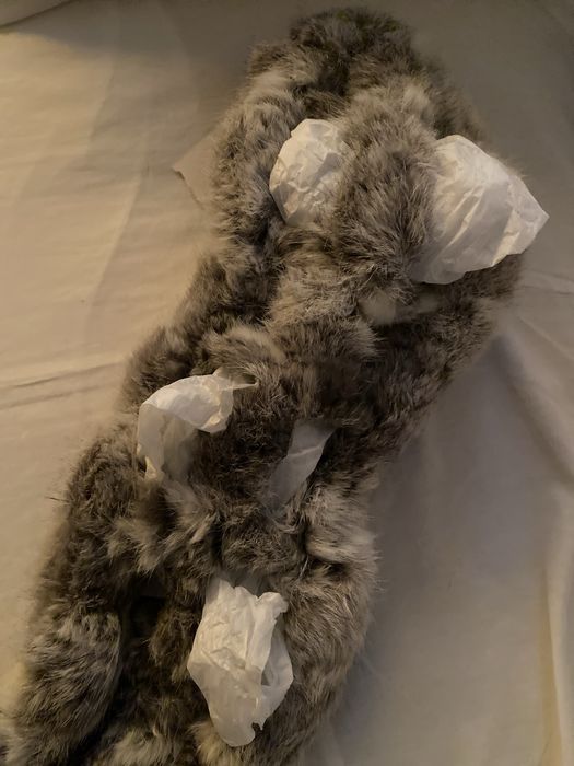 Gola de pele de coelho