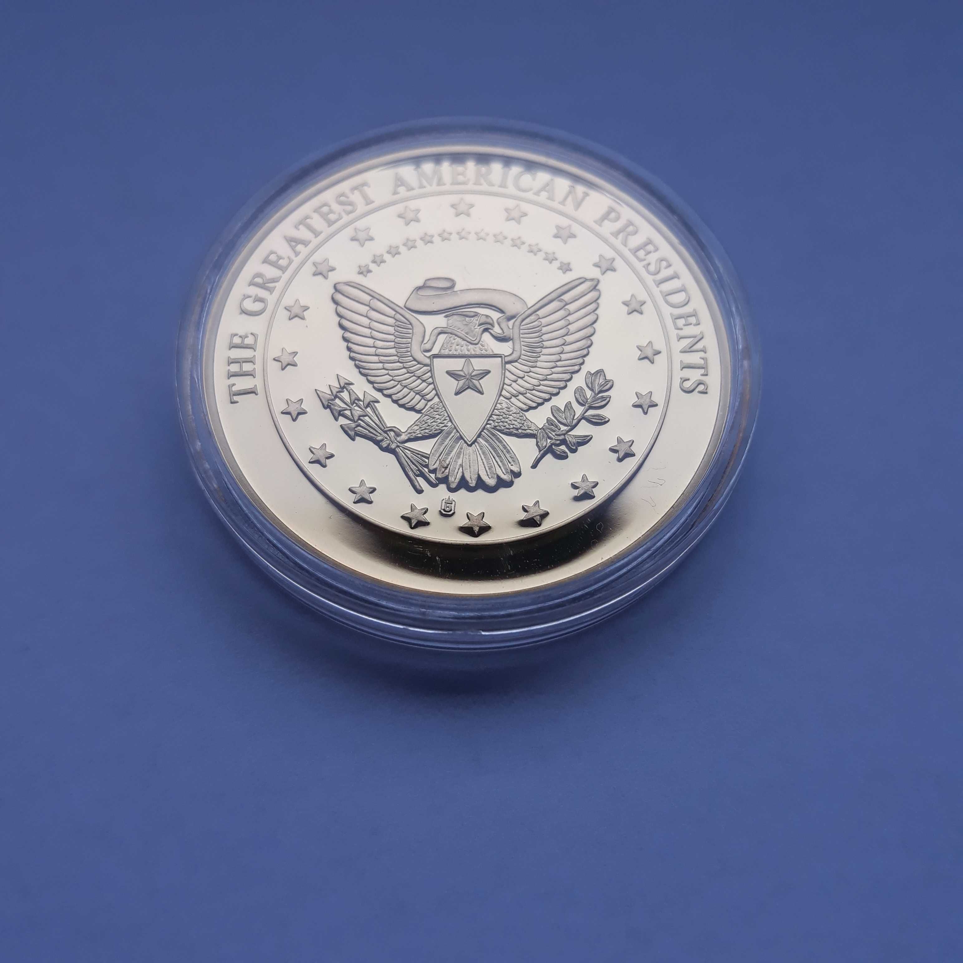 George Washington - medal, moneta okolicznościowa - pozłacana