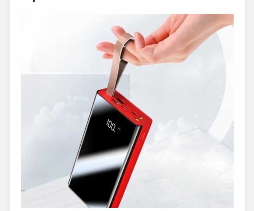 Потужний повербанк Sunix PB-11 30000 mAh червоний