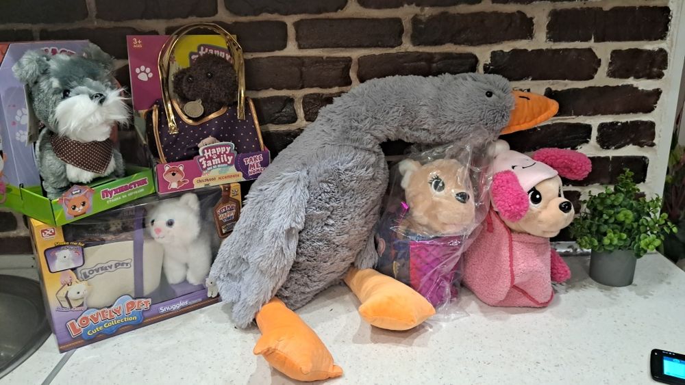 Собачка в сумочці на поводке ходит, котик інтерактивний, собачка