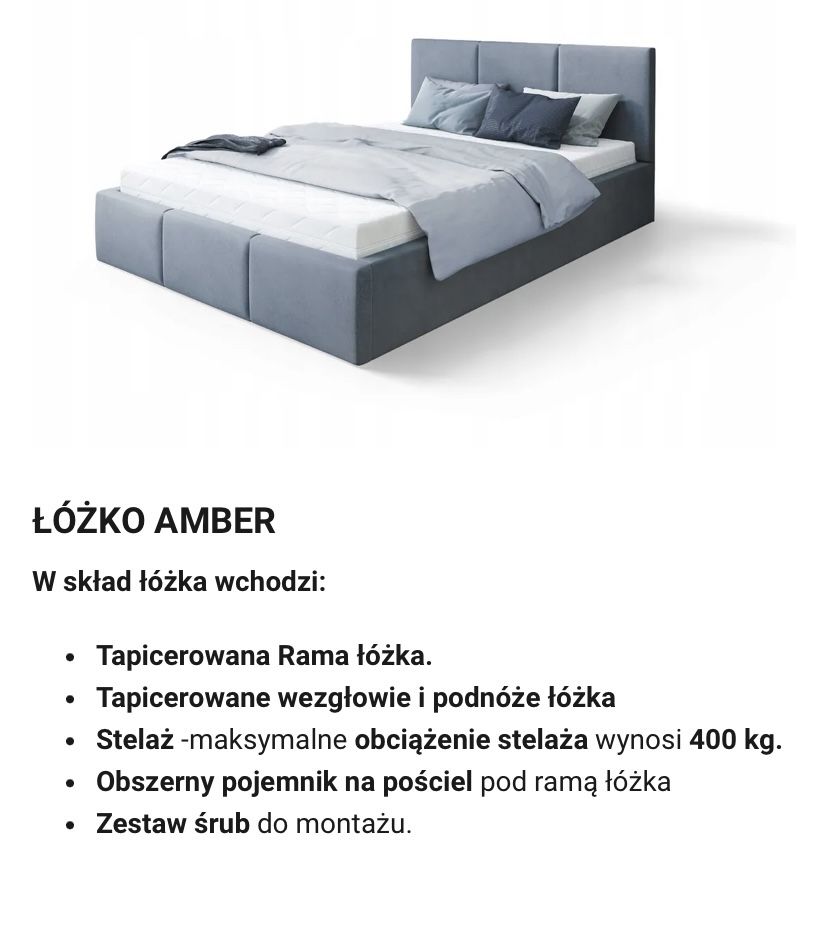 Łóżko Amber podwójne 180x200