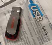 Pen USB flash Drive de alta velocidade, 64 GB..