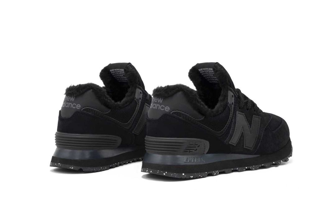 Зимние замшевые кроссовки New Balance 574 Winter Fur Мех зимові нб 574