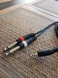 Kabel audio JACK 3,5 2xJACK 6,3 przewód aux muzyki telefonu laptopa