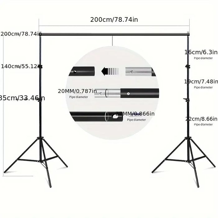Suporte panos de fundo estudio fotografia porta fundos