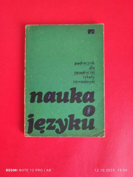 Nauka o języku, podręcznik dla szkoły zawodowej, wyd. z 1976 r.