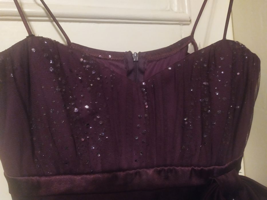 Sukienka śliwkowa piękna ,wesele, rozm40-42