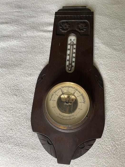 Drewniany Barometr z termometrem