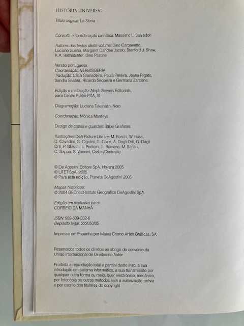 Livro o século das luzes - História Universal volume 10, 2005