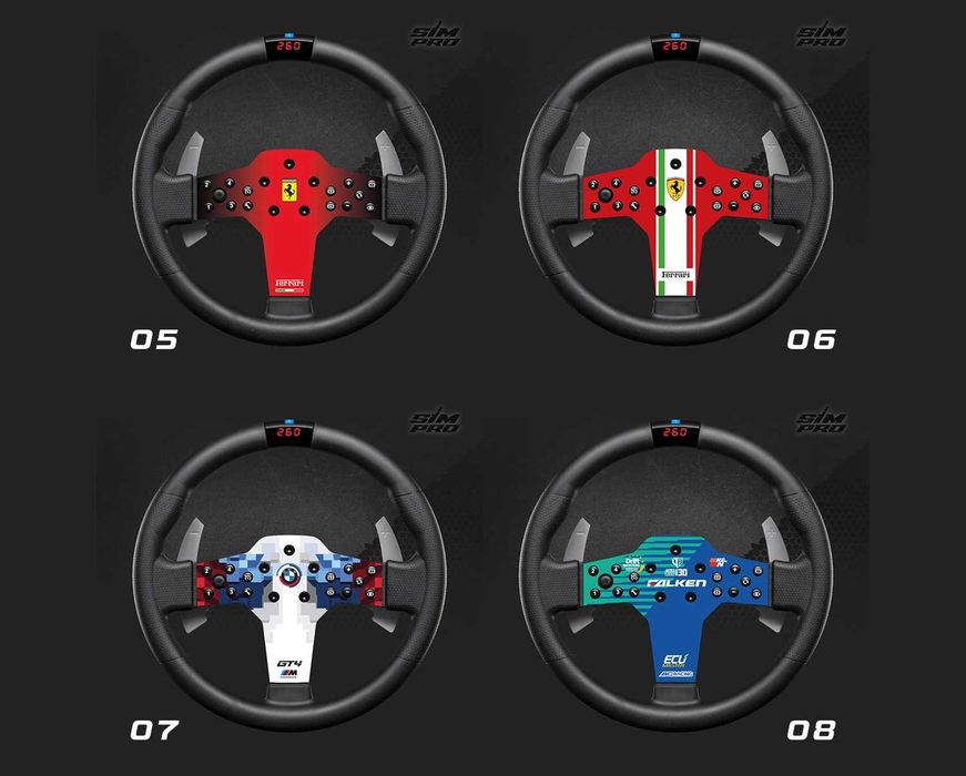 Naklejki na kierownicę FANATEC CSL P1 V2 - różne wzory matowy laminat
