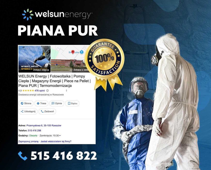 OCIEPLENIA PIANĄ PUR – Welsun Energy – Dachy, Strychy, Fundamenty