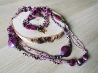 Korale vintage PRL fiolet