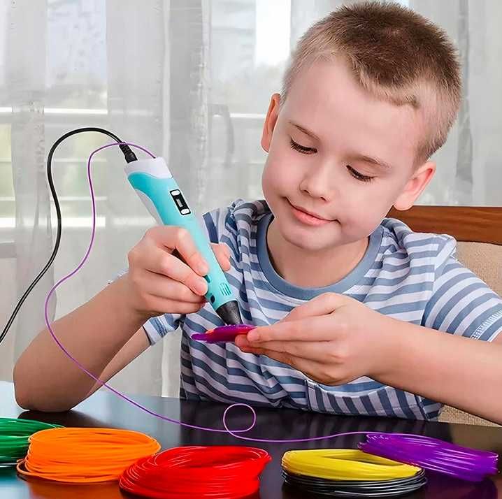 zestaw długopis 3d pen drukarka 110m wkładów szablony prezent