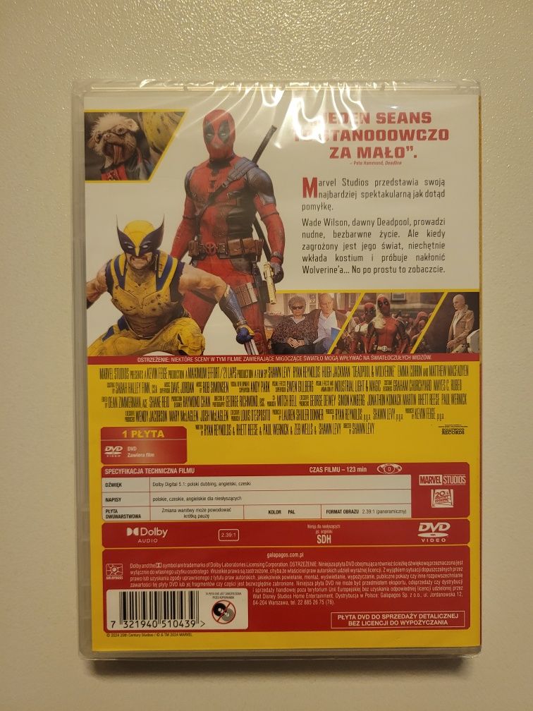 Film na dvd Deadpool i Wolverine, nowy
