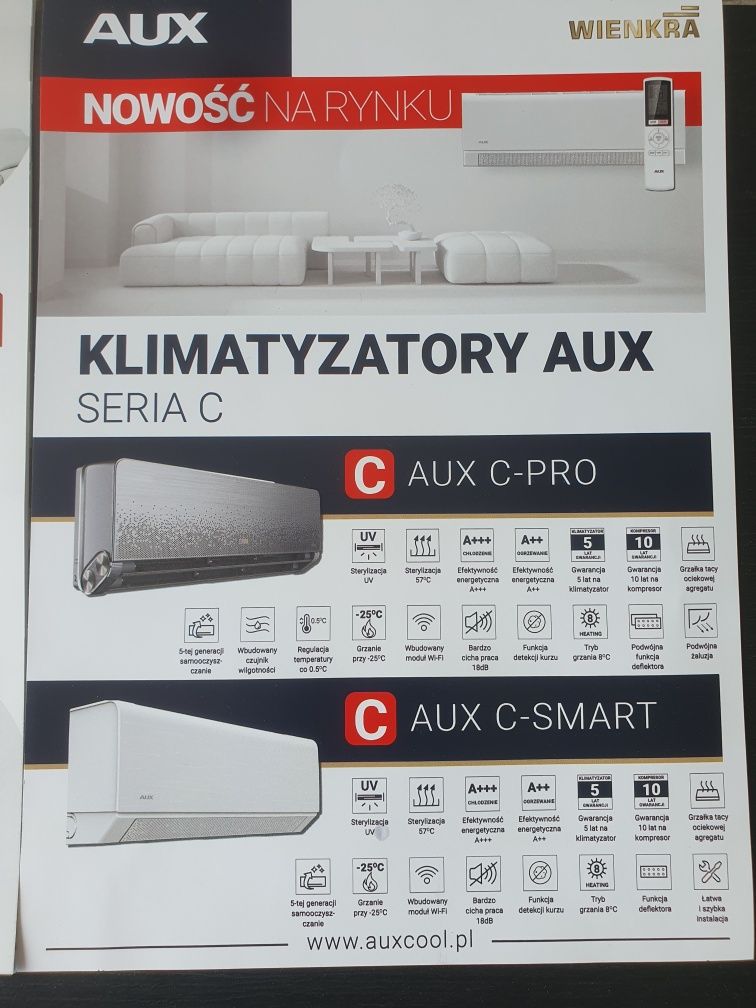 Klimatyzacja AUX Q SMART Pro 4,2 kW +++
