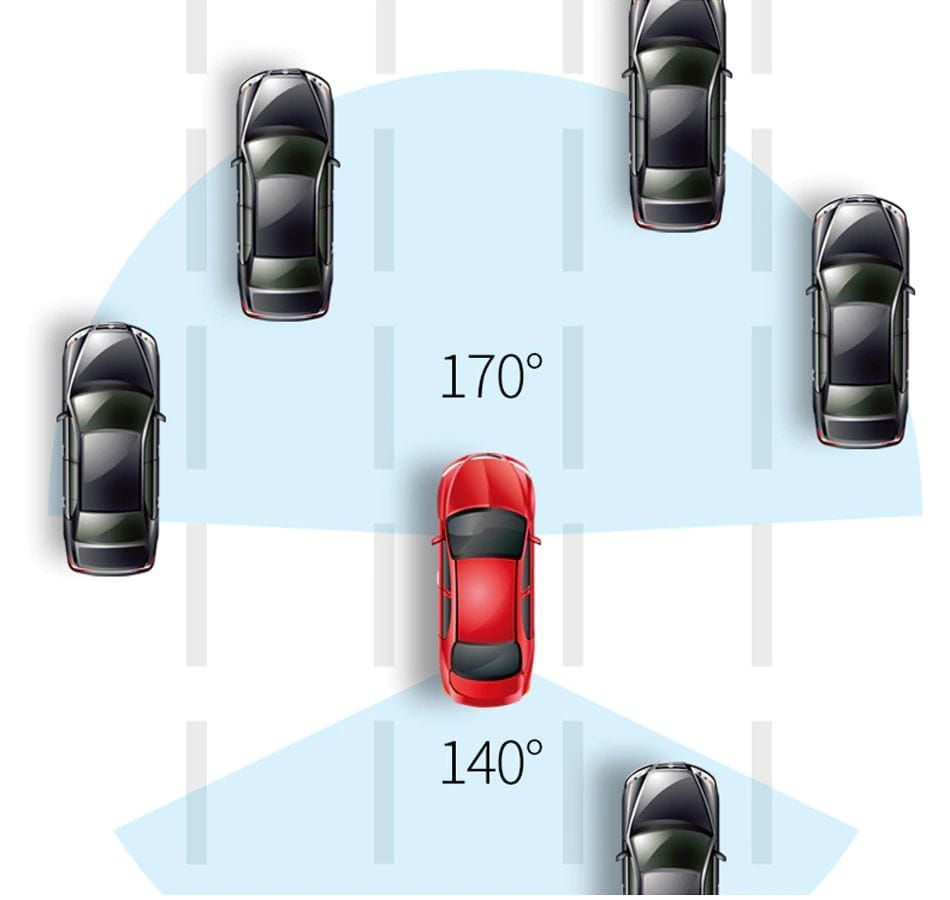 Wideorejestrator w lusterku z kamerą cofania 2 w 1