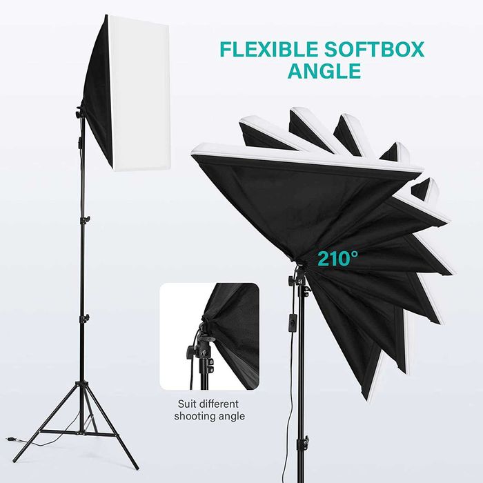 LED Lighting Kit 2 Softboxes Bicolor with Remote Control64584500622083124