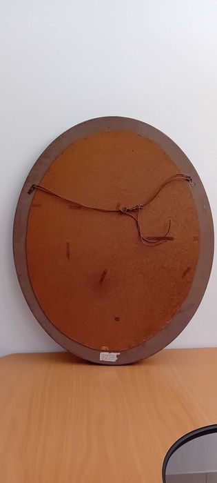 Moldura em talha dourada com espelho biselado 108 x 88 cm