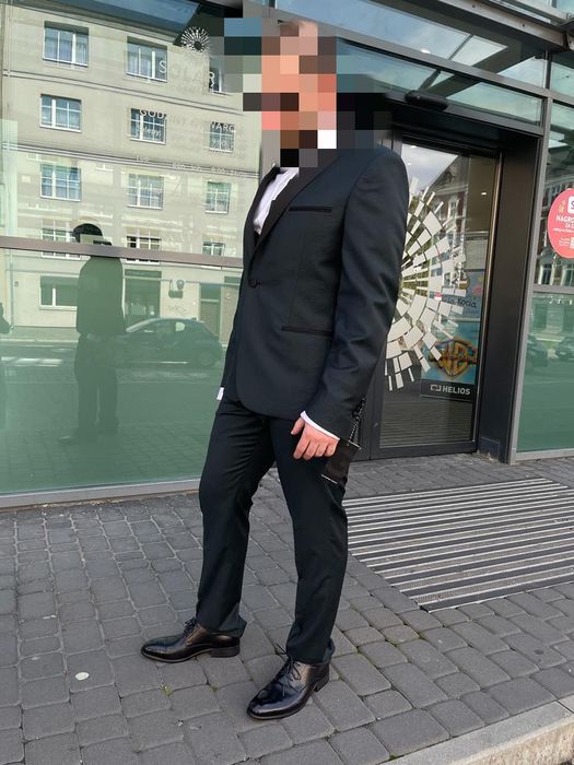 Zielony żakardowy garnitur ślubny Giacomo Conti