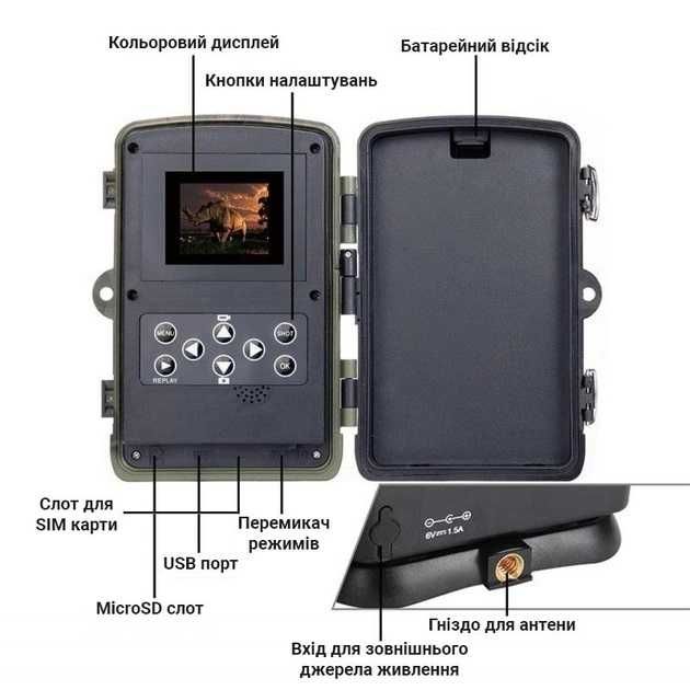 4G Фотоловушка, охотничья камера Suntek HC 810 LTE-PLUS, 30 Мп,SMS,MMS