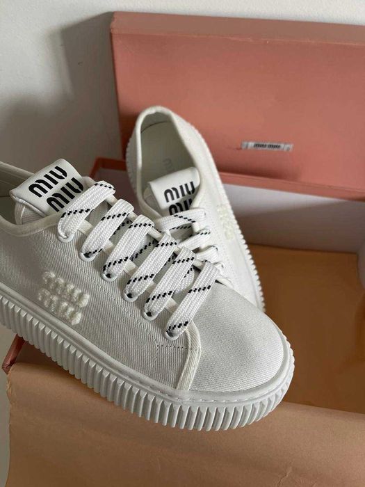 Wyprzedaż! Premium tramki Mule Miu Miu! Białe i kremowe 36-40! OD RĘKI