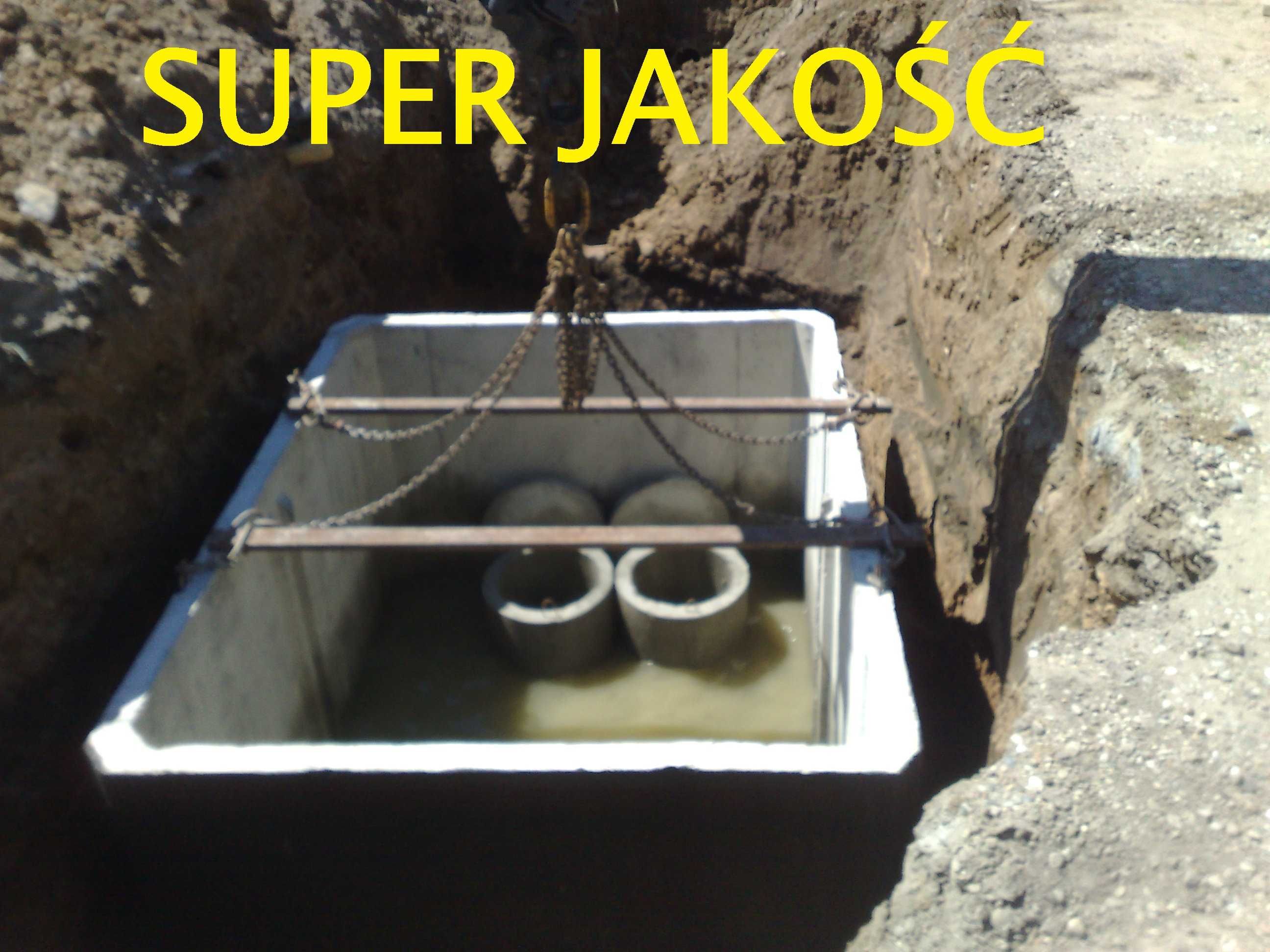 Szambo betonowe zbiornik na wodę z wykopem