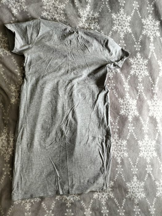 Tunika ciążowa, L, szara, do karmienia, krótki rękaw