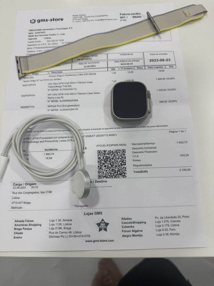 Apple watch Ultra GPS+ CELL 49mm Titanium yelow/beige Trail