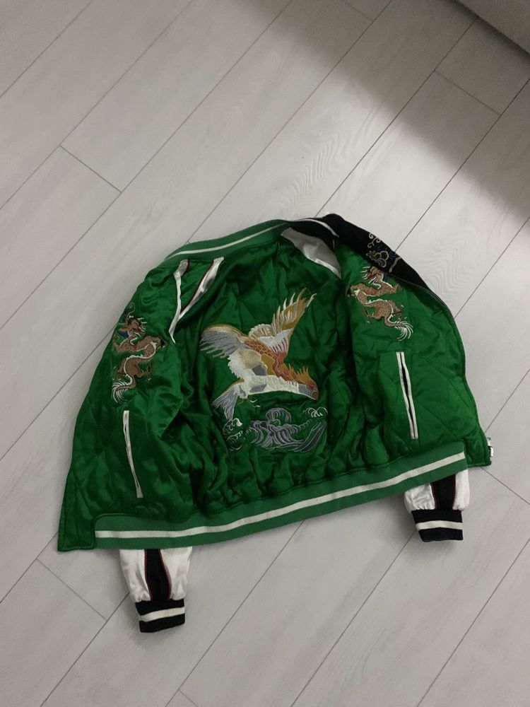 Бомбер куртка двухстороний с драконом по типу Ed Hardy Audiger S/m