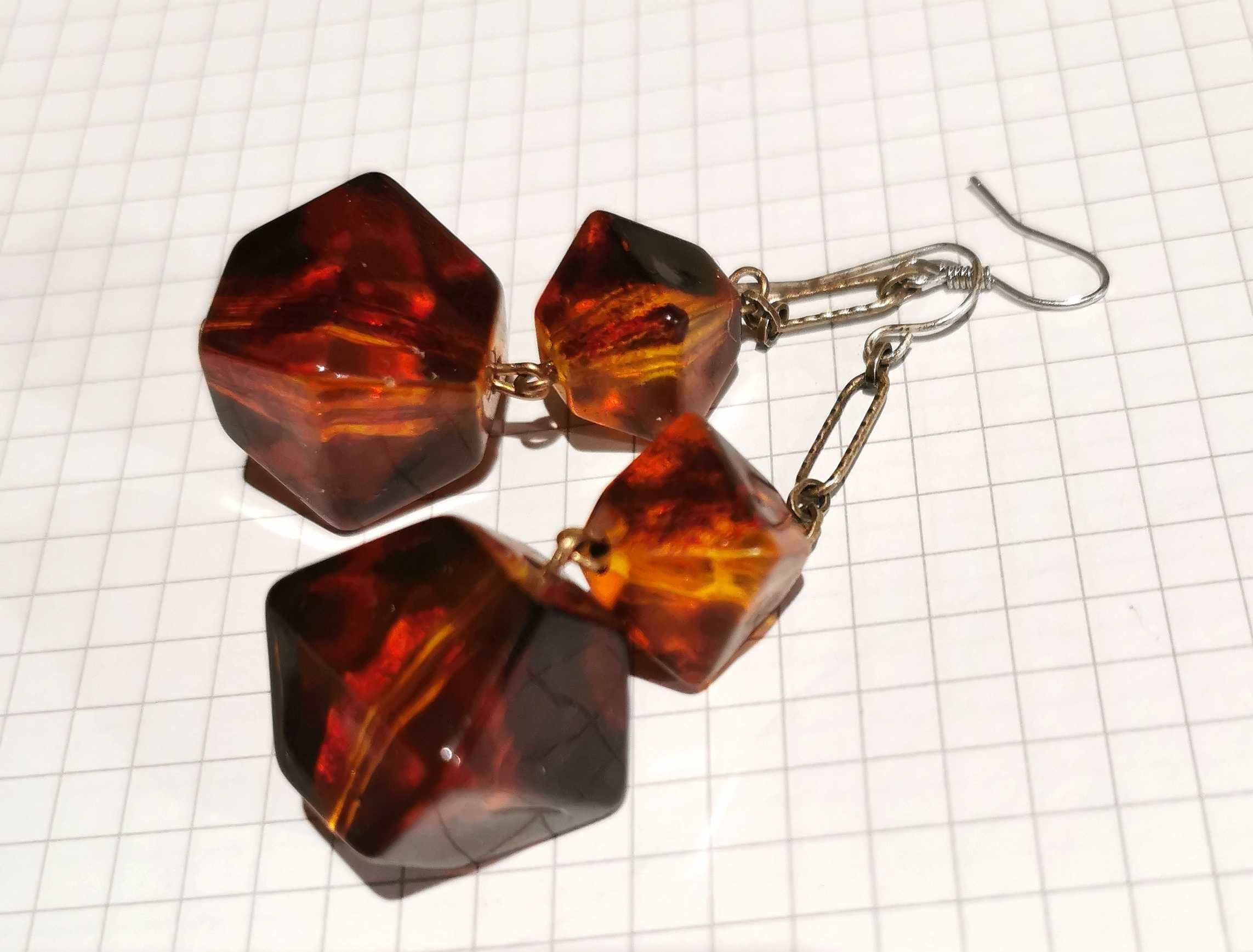 Серьги серебро, мельхиор СССР