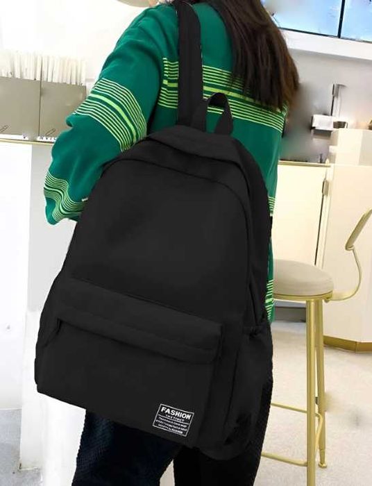 Plecak Damski Miejski Czarny Plecaczek Szkolny Sportowy P39