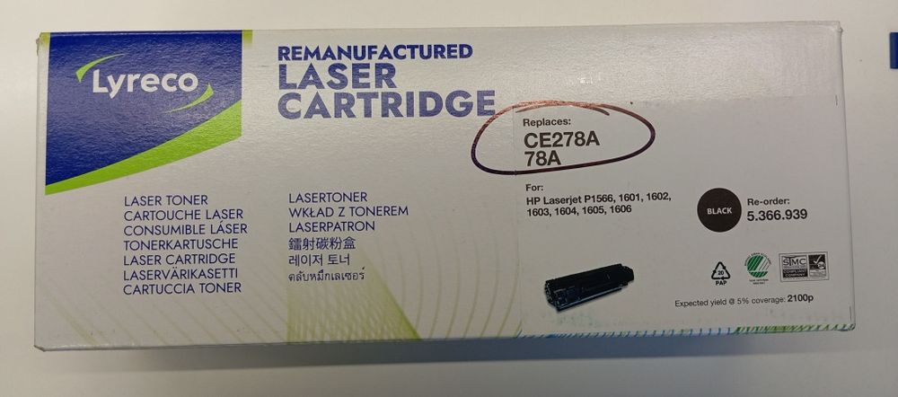 Cartridge czarny CE278A 78A