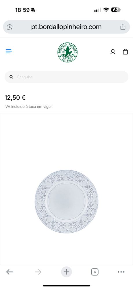 Prato raso bordallo pinheiro