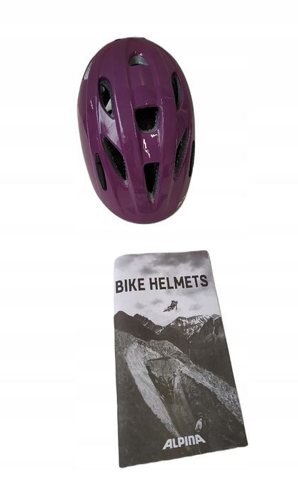 kask rowerowy dziecięcy alpina ximo flash berry gloss 47-51 cm led