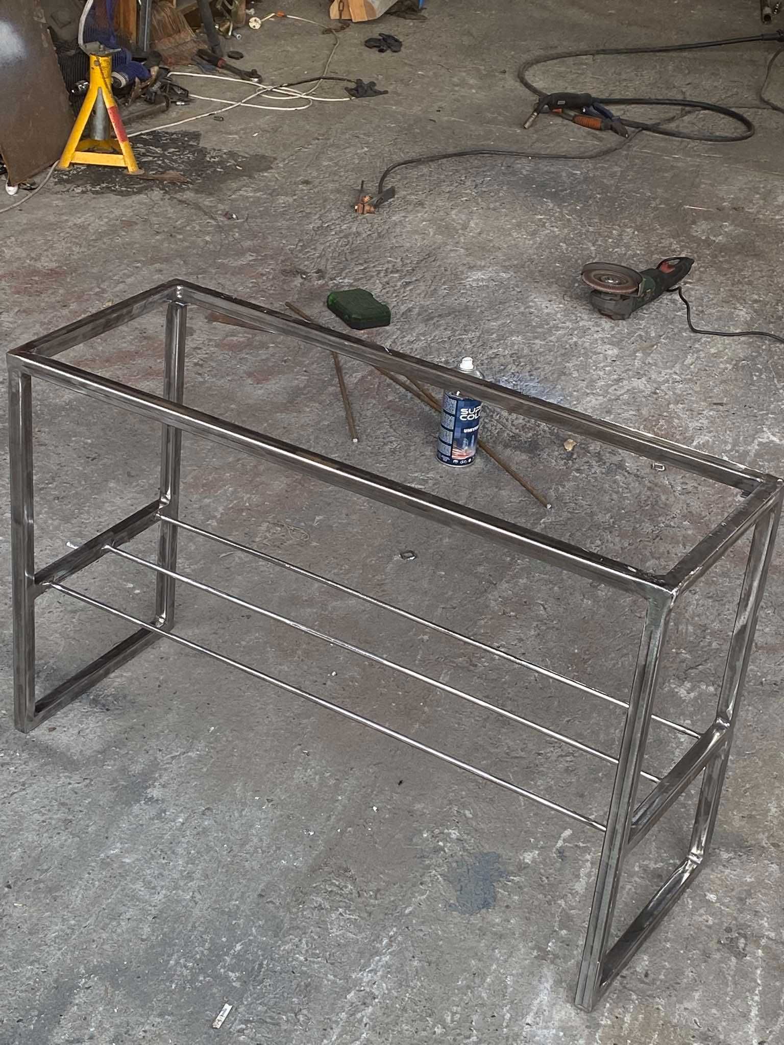 Regał z siedziskiem na buty w stylu LOFT