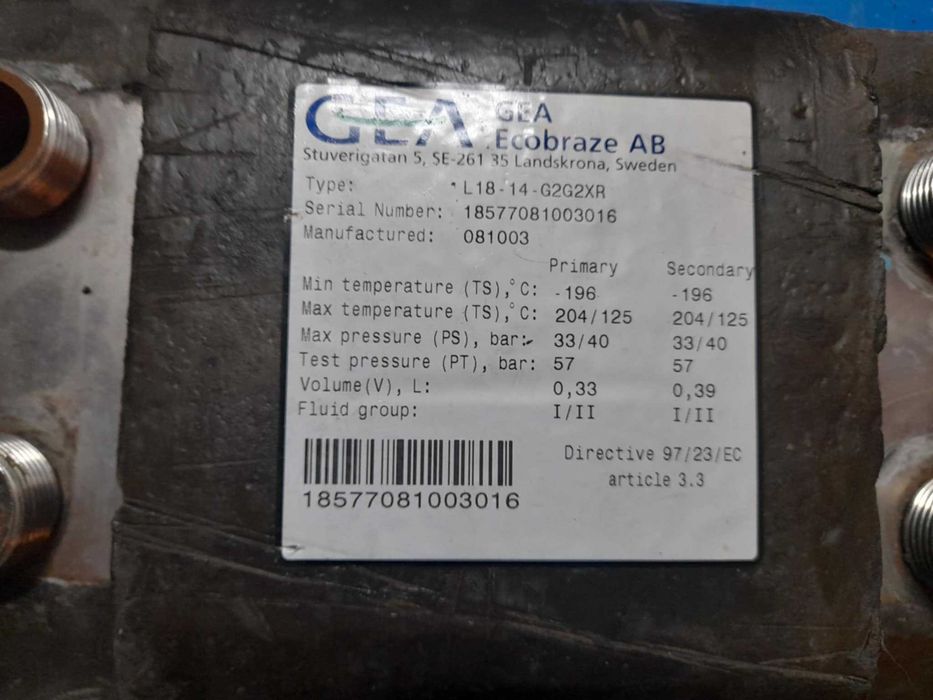 L18-14-G2G2XR GEA Ecobraze płytowy wymiennik
