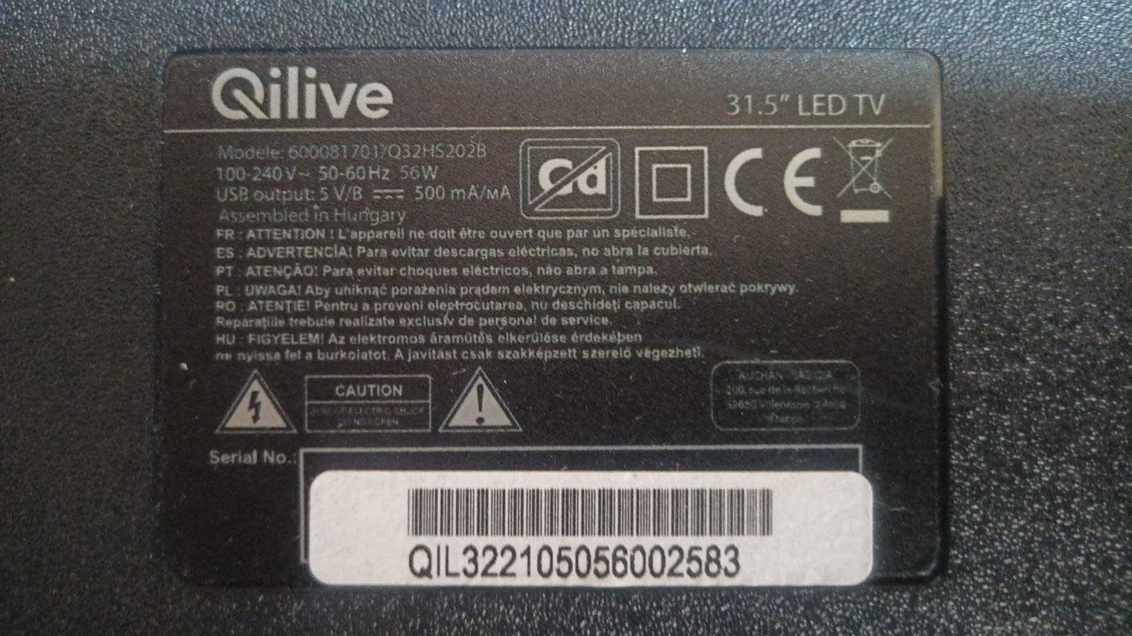 Peças Tv ; qilive 32 pol