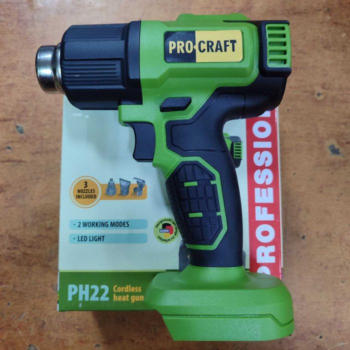 Акумуляторний фен промисловий Procraft PH22 (без акб та зп)