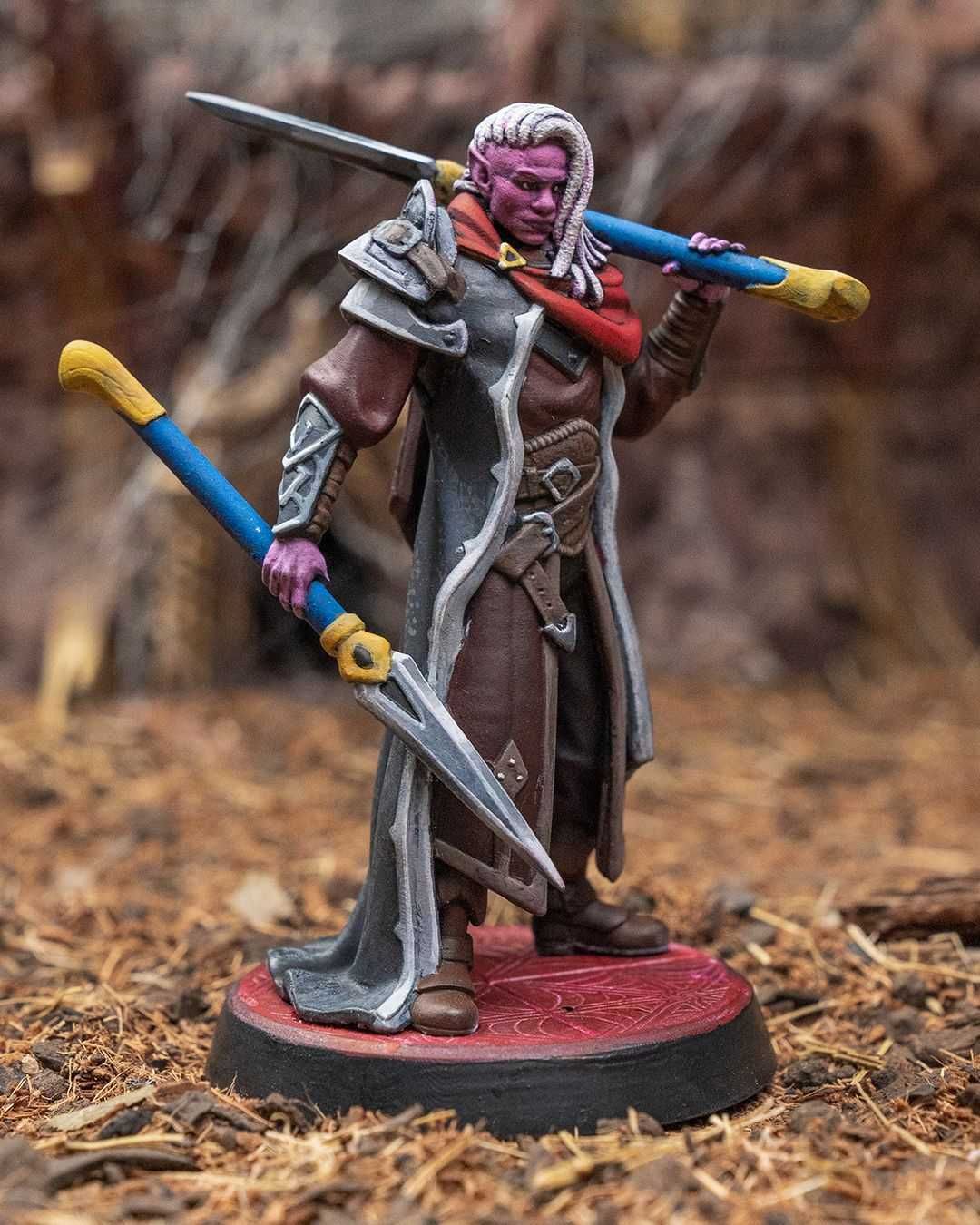 Varyth Wojownik Cienia Figurka 32mm 14K zgodna z DnD RPG Pathfinder