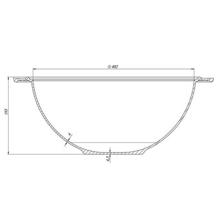 Казан 15л, Ø40см,вага 14,4 кг чавунний з кришкою-сковородою (V15СР)