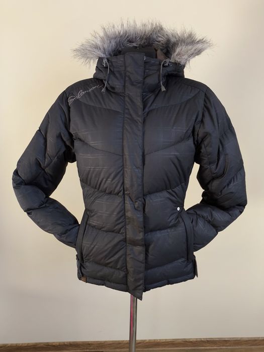 Salomon Wodoodporna Gruba Ciepła Puchowa Zimowa Kurtka Damska  S