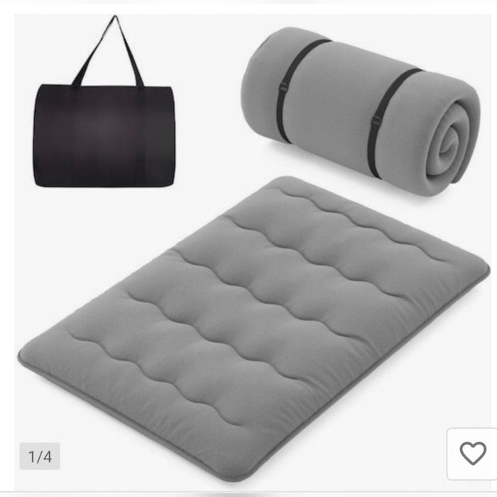 Wielofunkcyjny materac japoński futon 140x200cm, szary