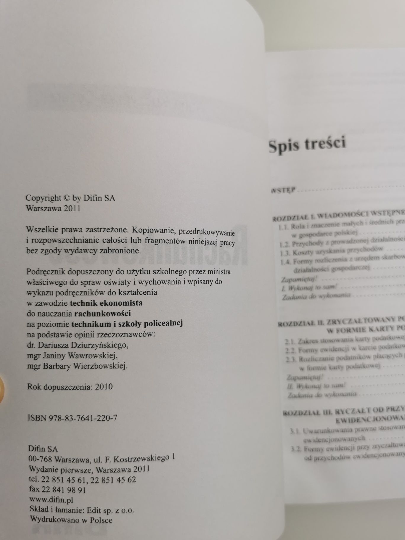 Rachunkowość Anna Kuczyńska-Cesarz, Difin