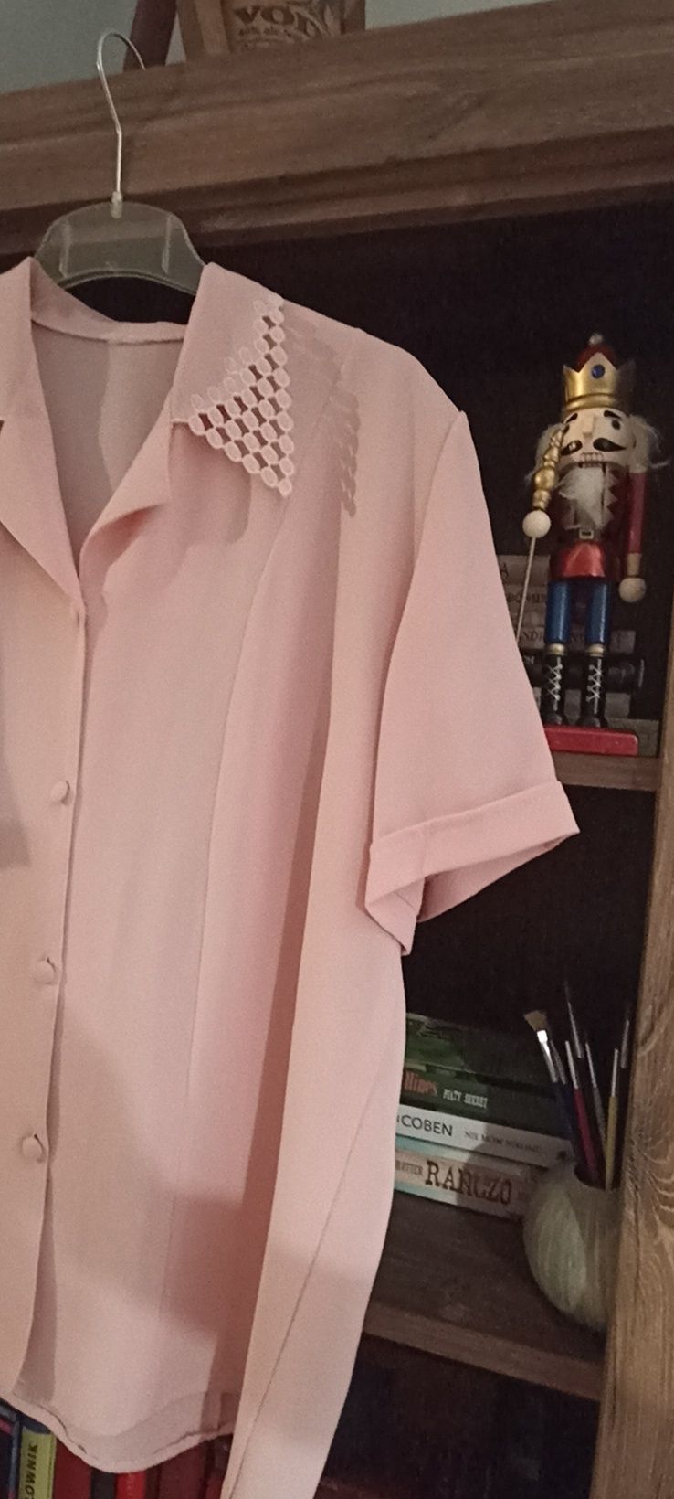 Łosodiowa bluzka koszulowa plus size