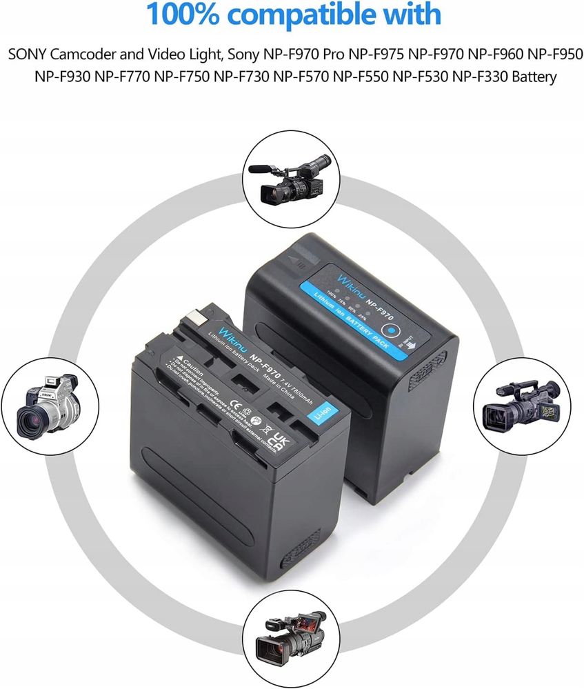 Akumulator 2 x 7800 mAh NP-F970 NP-F980 do Sony DCR-VX2100, DSR-PD150