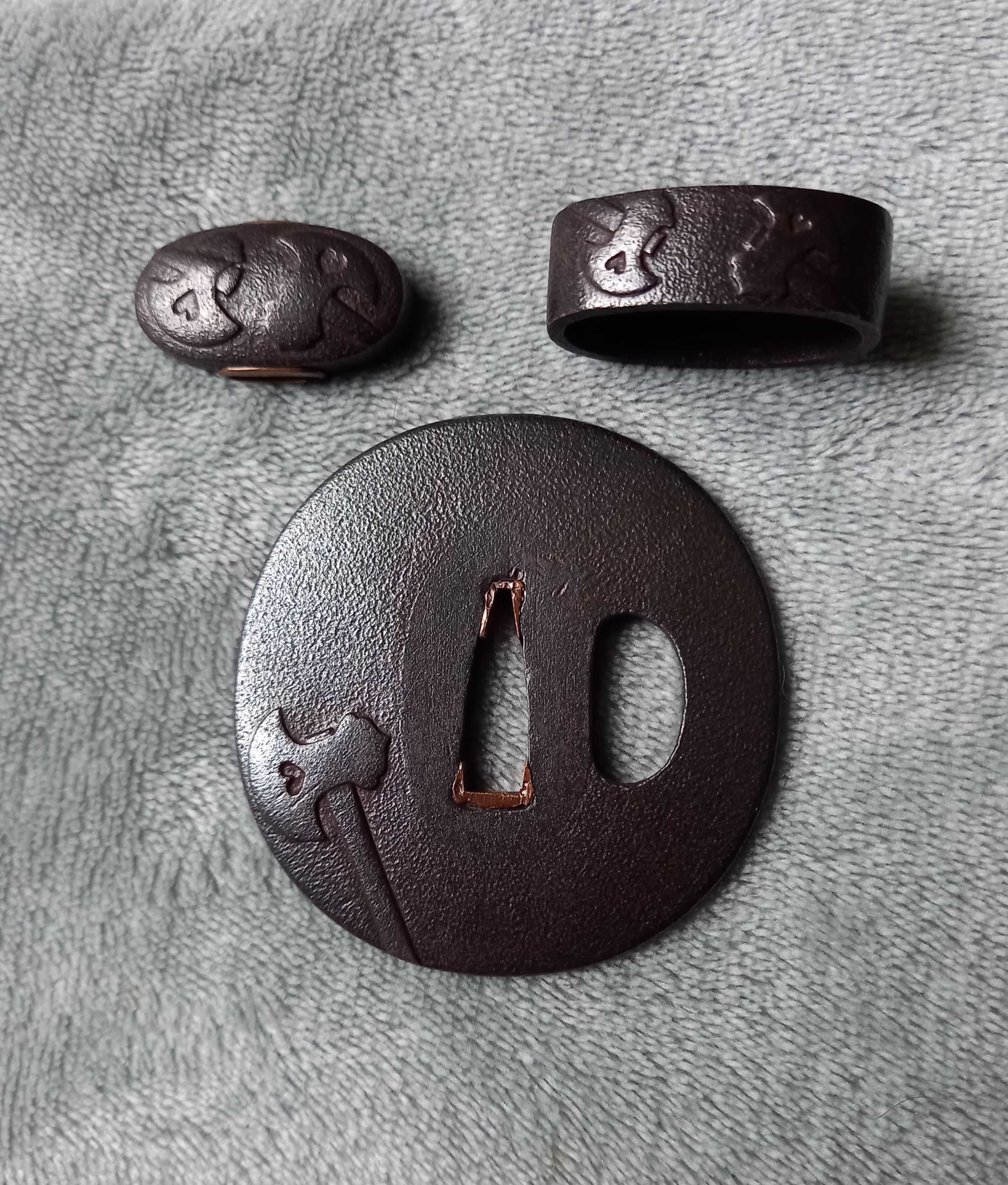 TSUBA KASHIRA FUCHI DO WAKIZASHI, japoński miecz samurajski, katana