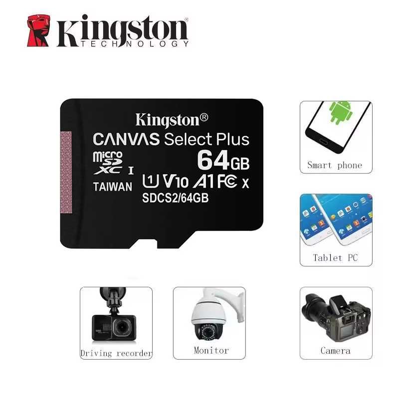 Карта памяті Kingston microSDXC 16 32 64gb Canvas Select Plus Class 10